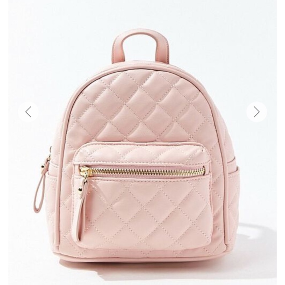 FOREVER 21 Pink Quilted Mini Backpack